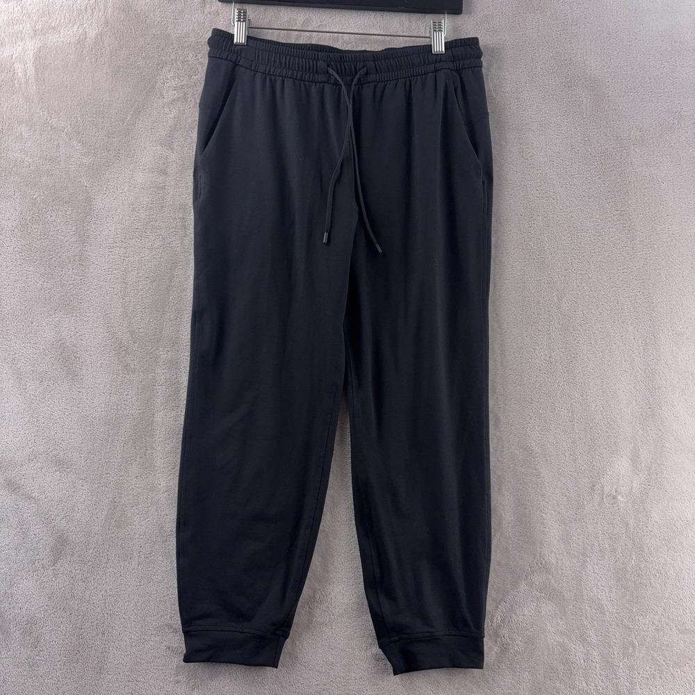 Lululemon Soft Jersey Joggers Womens Size 8 Black Classic Fit Mid Rise